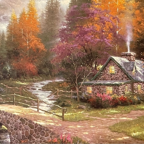 Ceaco Thomas Kinkade 750 Piece Round Puzzle Valley of Peace 2005 FACTORY SEALED - Picture 5 of 5